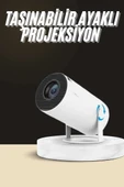 Ayaklı Projeksiyon Taşınabilir Mini Projektör Sinema Projektörü Android thumbnail 1