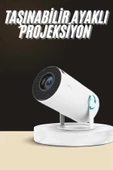 Ayaklı Projeksiyon Taşınabilir Mini Projektör Sinema Projektörü Android thumbnail 2