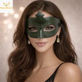 Yeşil Gizemli Masquerade Maskesi thumbnail 2