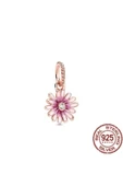 Gümüş Pembe Papatya Sallantılı Charm thumbnail 2