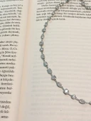 Taşlı İthal Choker Tasma Gümüş Kolye thumbnail 1