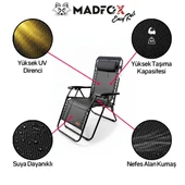 Madfox EasyRest Katlanır Şezlong Sandalye Gri thumbnail 4