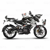 Bajaj Pulsar 200 NS White Flou Design Sticker Set thumbnail 1