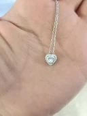 Swarovski Taş Kalp Gümüş Kolye thumbnail 3