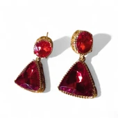 Slowshe-Kırmızı Taşlı Küpe thumbnail 1