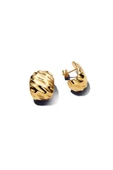Lovecharm Gold Renk Dalgalı Geniş Halka Küpe thumbnail 2