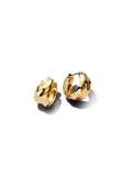 Lovecharm Gold Renk Dalgalı Geniş Halka Küpe thumbnail 1