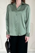 Mint Saten Gömlek thumbnail 2