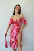 Pembe Göğüsten Bağlamalı Elbise thumbnail 1