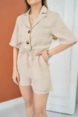 Bej Keten Yazlık Tulum thumbnail 2