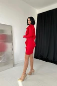 Kırmızı Fırfırlı Elbise thumbnail 3