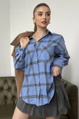 Mavi Ekose Desenli Gömlek thumbnail 1