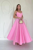 Pembe A-Line Askılı Elbise thumbnail 1