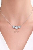 Lovecharm S925 Hale Üçlü Kalp Kolye thumbnail 1