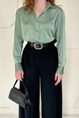 Mint Saten Gömlek thumbnail 4