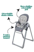 miracool Mastercook Prolux Mama Sandalyesi Gri thumbnail 3