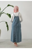 Kadın Askılı Kot Tulum Salopet thumbnail 4