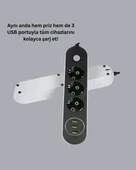 3 Usb Portlu Üçlü Priz Cxe103 thumbnail 2