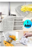 1 adet ınox çift katlı telli bulaşık mutfak banyo thumbnail 1