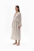 İki Kız Crinkle Bambu Vizon Kimono thumbnail 1