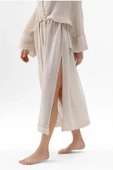 İki Kız Crinkle Bambu Vizon Kimono thumbnail 5