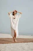 İki Kız Crinkle Keten Kaftan thumbnail 3