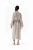 İki Kız Crinkle Bambu Vizon Kimono thumbnail 3