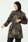 Yaprak Desenli Oversize Tesettür Mayo thumbnail 3