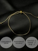 Ayarlanabilir Gold Çelik Halhal -Glorious Serisi thumbnail 3