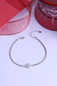 925 Ayar Gümüş Mini Lotus Bileklik thumbnail 7