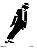 Michael Jackson Dans Yapışkanlı Stencil Süsleme ve Boyama Kalıbı thumbnail 1