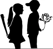 Sevgi ve Nefret Çift Stencil Süsleme ve Boyama Kalıbı thumbnail 1
