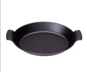 Sürel 23*17 cm Oval Düz Tabak Sahan Mat Siyah thumbnail 2