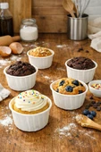 Kağıt Muffin Cup Cake Kek Kalıbı Beyaz thumbnail 1