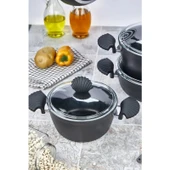 Cooker 7 Parça Titanyum Tencere Seti thumbnail 3