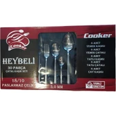Cooker Heybeli Çatal Kaşık Seti 30 Parça thumbnail 2