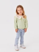 LCW baby Mavi Basic Kız Bebek Jean Pantolon thumbnail 2