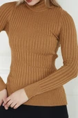 Boğazlı Fitilli Triko Camel thumbnail 2