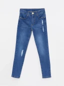 LCW Kids İndigo Basic Kız Çocuk Jean Pantolon thumbnail 1