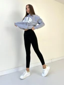 Beli Korseli Düz Tayt Siyah thumbnail 6