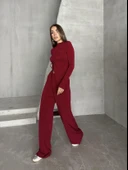 Büzgü Detay Modal Takım Bordo thumbnail 3