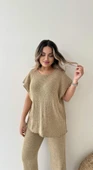 Salaş Kırçıllı Triko Takım Camel thumbnail 8
