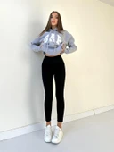Beli Korseli Düz Tayt Siyah thumbnail 8
