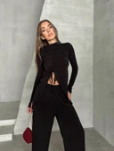 Büzgü Detay Modal Takım Siyah thumbnail 2