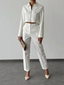 Denim Gabardin Takım Ekru thumbnail 1