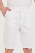 Erkek Slim Fit Keten Chino Şort thumbnail 4