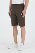 Erkek Slim Fit Keten Chino Şort thumbnail 2