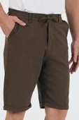 Erkek Slim Fit Keten Chino Şort thumbnail 7