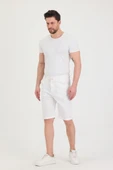 Erkek Slim Fit Keten Chino Şort thumbnail 5