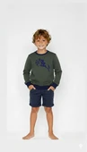 Çocuk Sweatshirt / Logo Baskılı - Haki thumbnail 1
